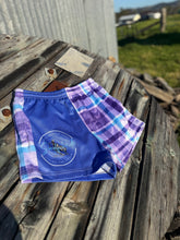 Load image into Gallery viewer, Purple Plaid Footy Shorts