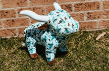 Load image into Gallery viewer, Turquoise Cow Print Large Farm Pal