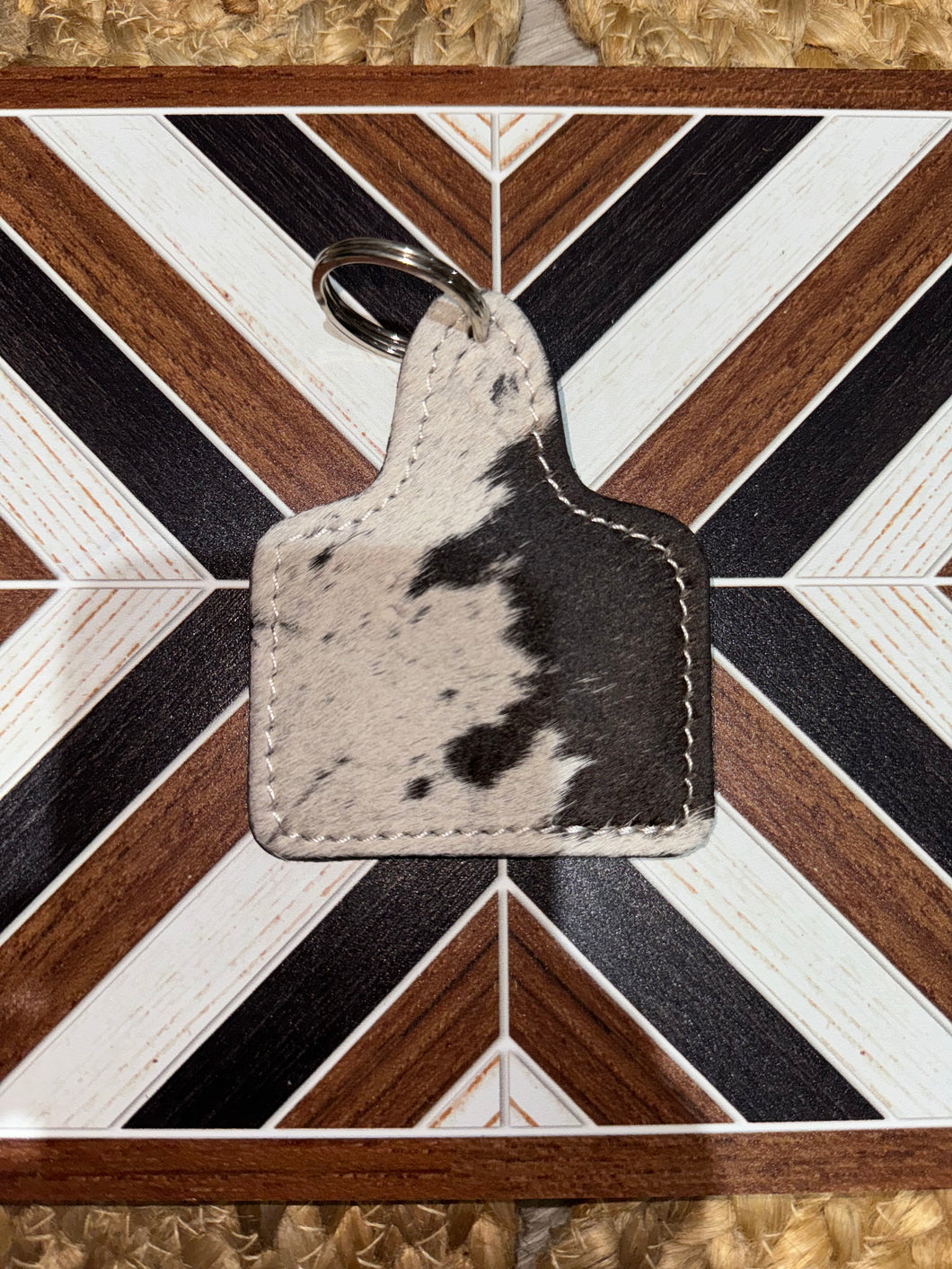 Cowhide Large Keyring D