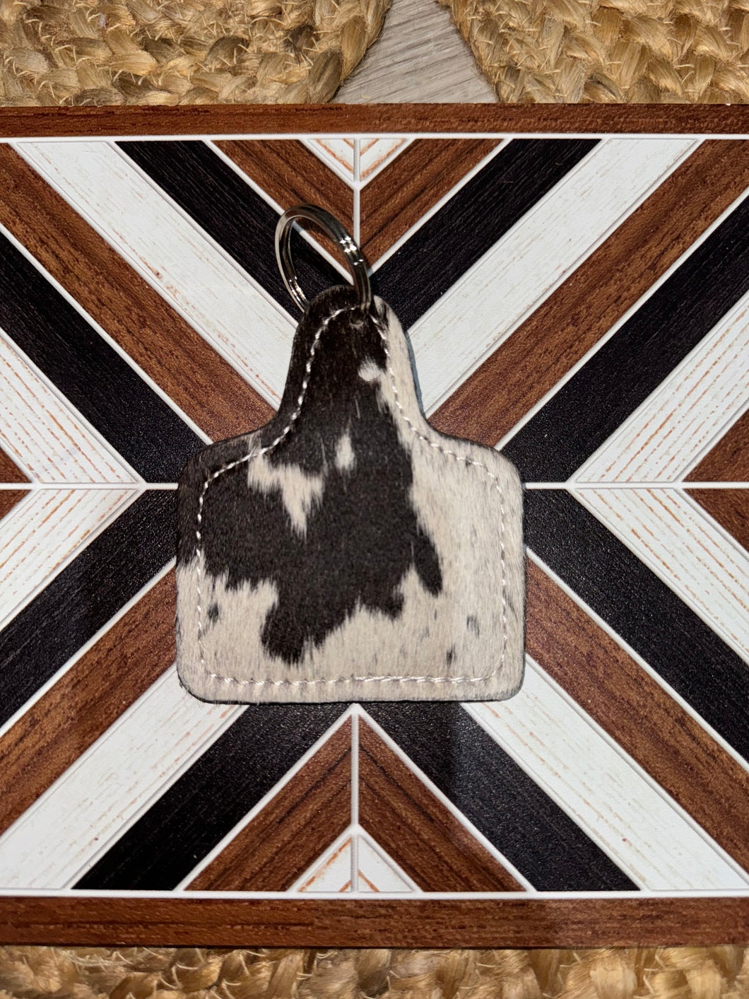 Cowhide Large Keyring