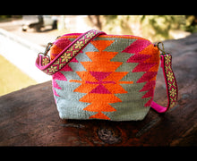 Load image into Gallery viewer, Orange &amp; Pink Aztec Crossbody

