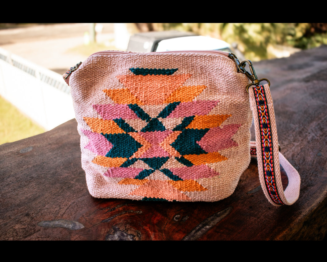 Pink & Orange Aztec Crossbody