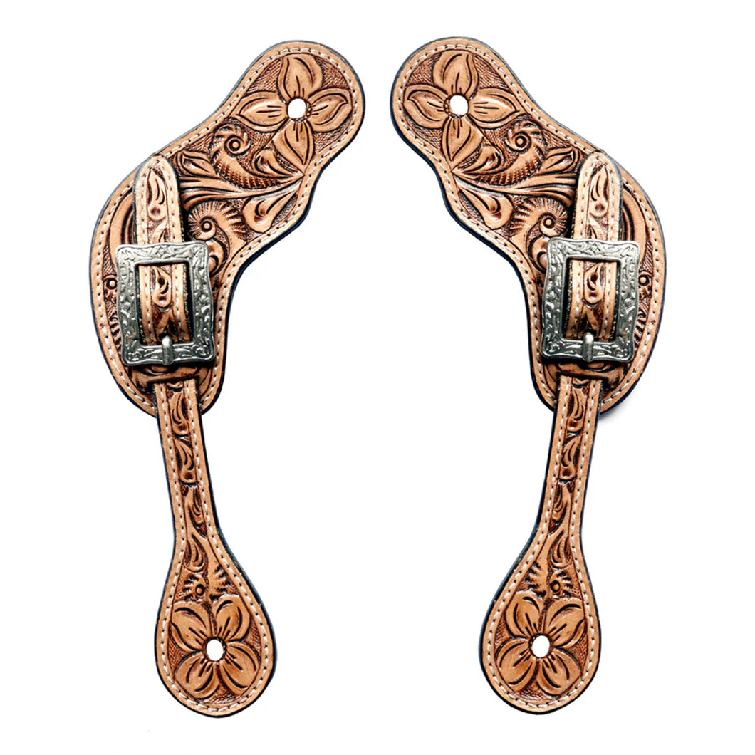 Plain Tooled Spur Straps