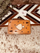 Load image into Gallery viewer, Ace of Spades Cowhide Coin Pouch

