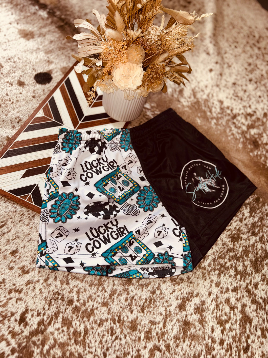 Lucky Cowgirl Footy Shorts