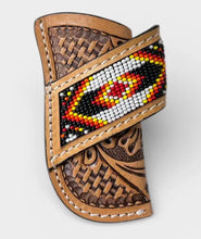 Load image into Gallery viewer, Tan Tooled Leather Knife Pouch
