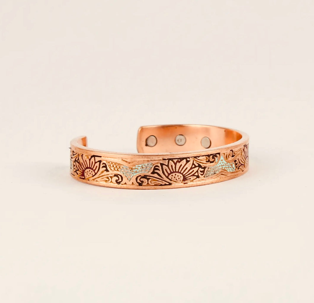 Copper Magnet Light Weight Bracelet ( design 7 )