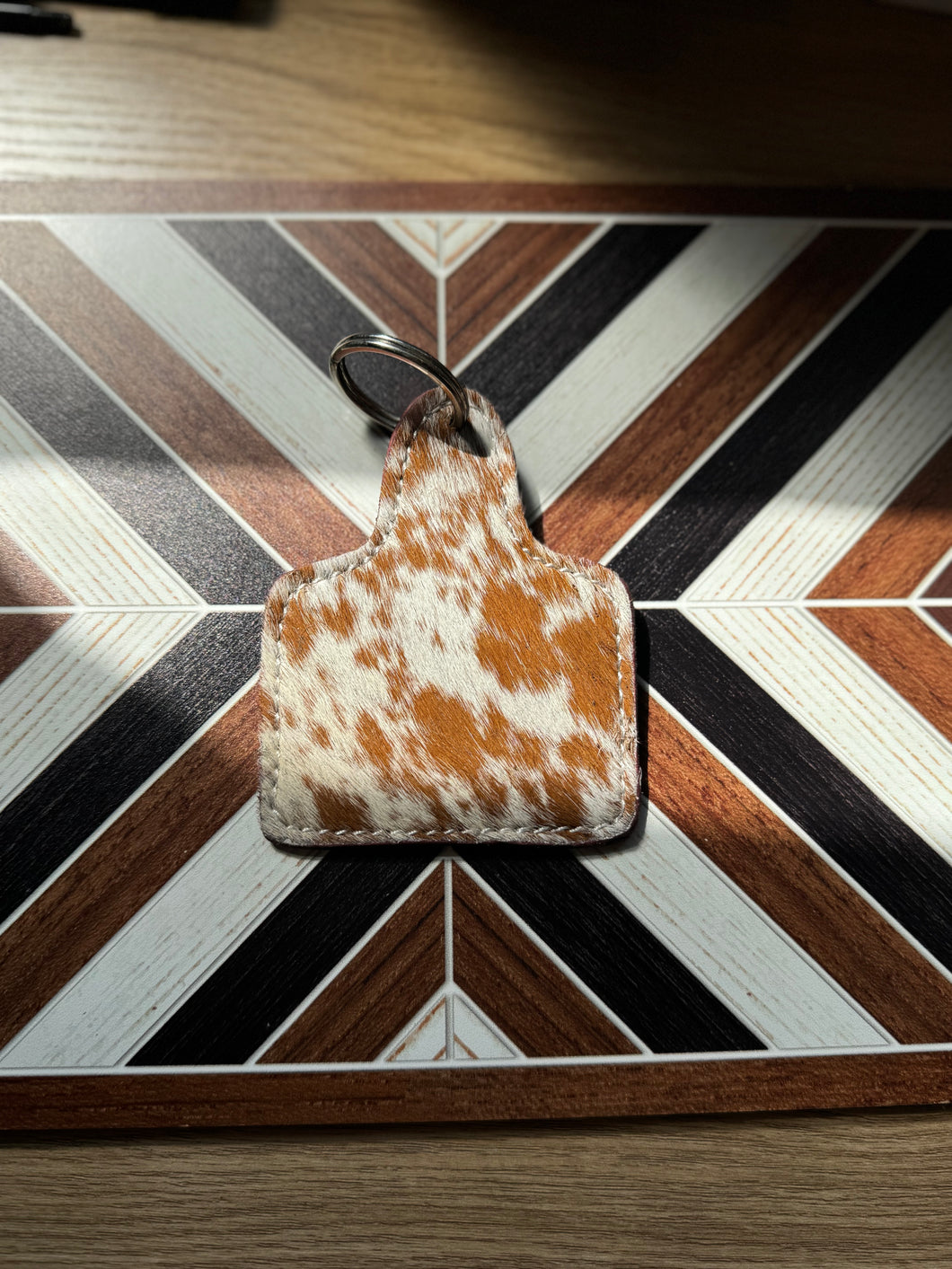 Cowhide Large Keyring #2
