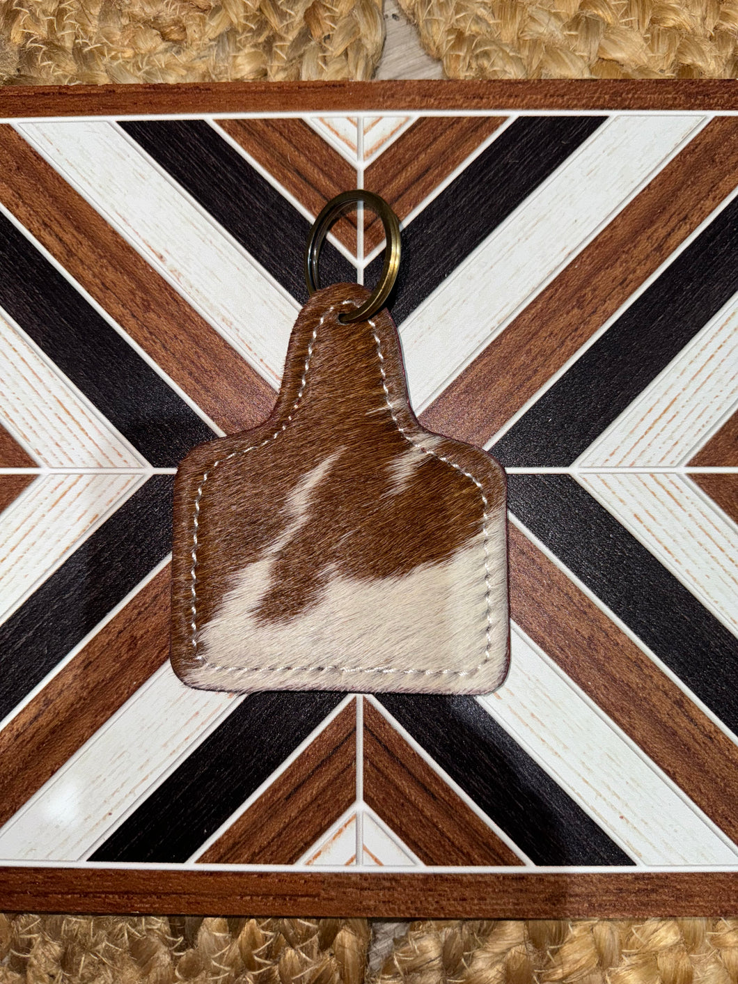 Cowhide Large Keyring A