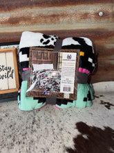 Load image into Gallery viewer, Pink Aztec Thin Twin Throw Blanket

