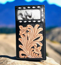 Load image into Gallery viewer, Utah Tooled Cowhide Men’s Wallet
