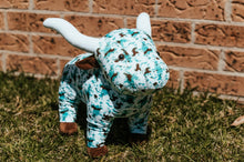 Load image into Gallery viewer, Turquoise Cow Print Large Farm Pal
