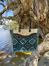 Load image into Gallery viewer, Blue Overnighter Tote
