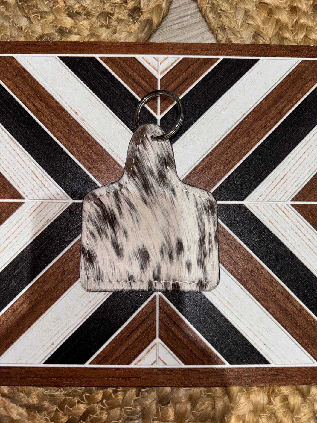 Cowhide Large Keyring