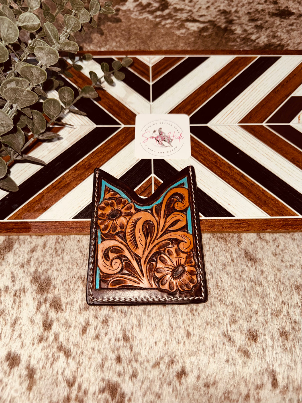 Dark Leather Card Holder