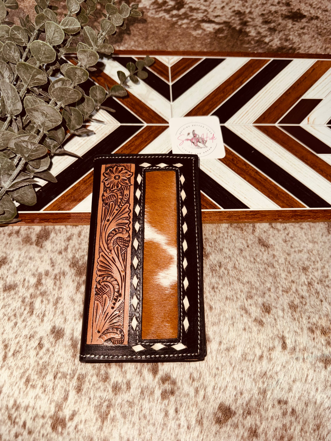 Jeremi Cowhide Tooled Leather Mens Wallet