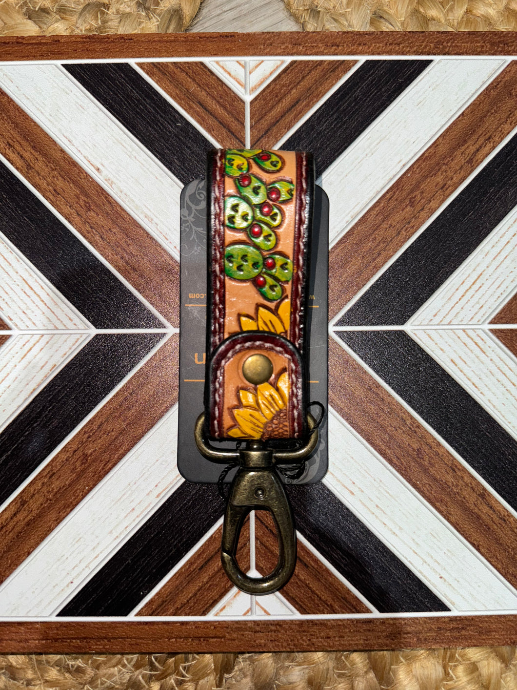 Small Sunflower Cactus Keyring