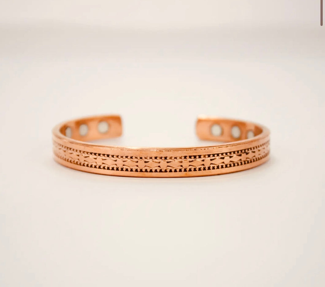 Copper Magnet Light Weight Bracelet ( design 5 )