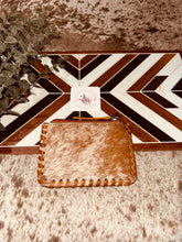 Load image into Gallery viewer, Blue Blossom Hide Coin Purse
