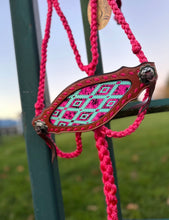Load image into Gallery viewer, Braided Bronc Halter - Pink Aztec
