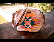 Load image into Gallery viewer, Pink &amp; Orange Aztec Crossbody
