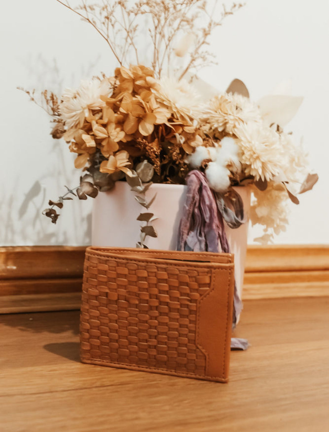 Men’s Woven Leather Wallet