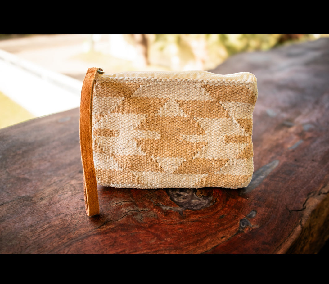 Tan Aztec Wristlet