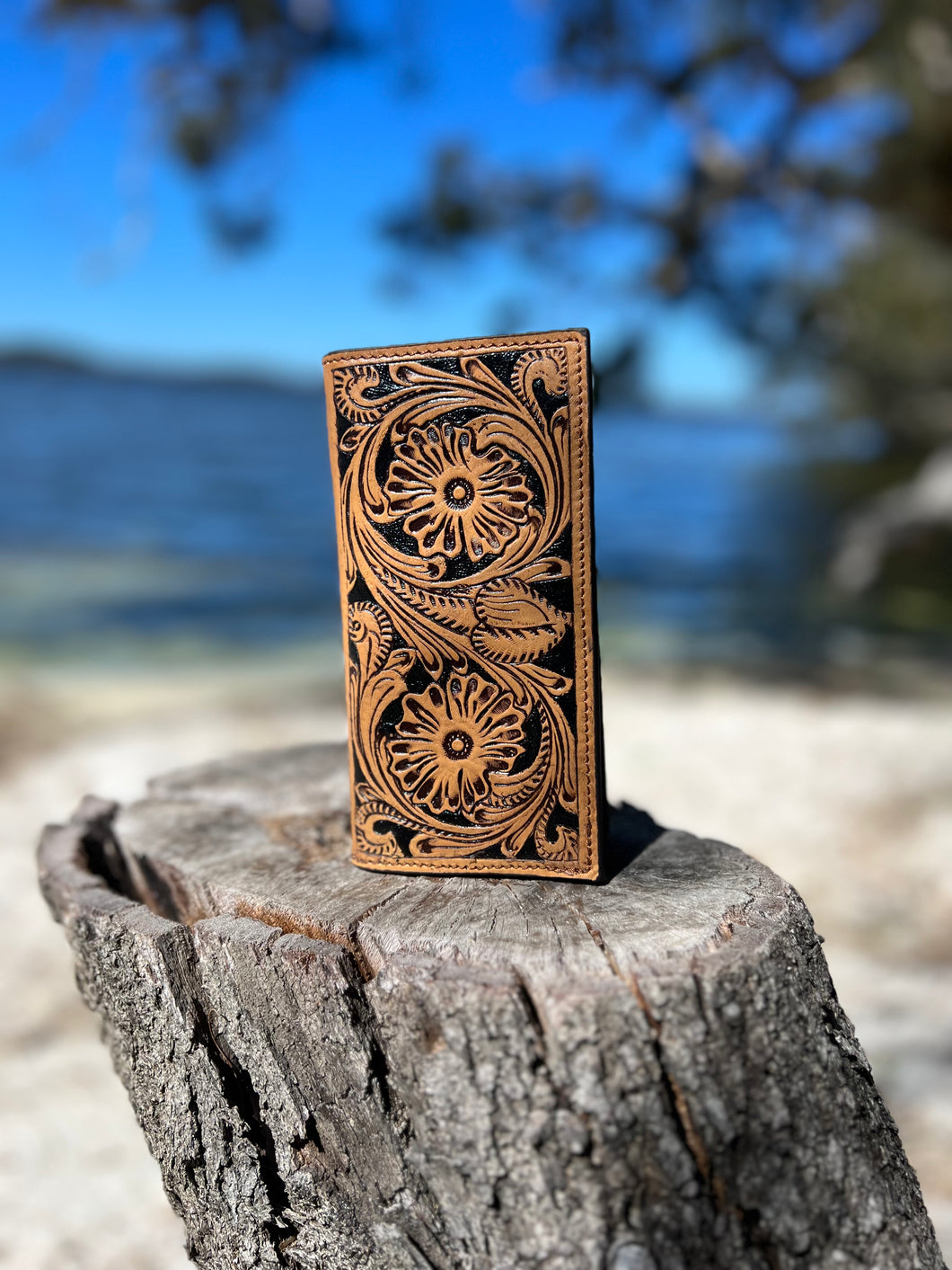 Tall Tooled Men’s Wallet