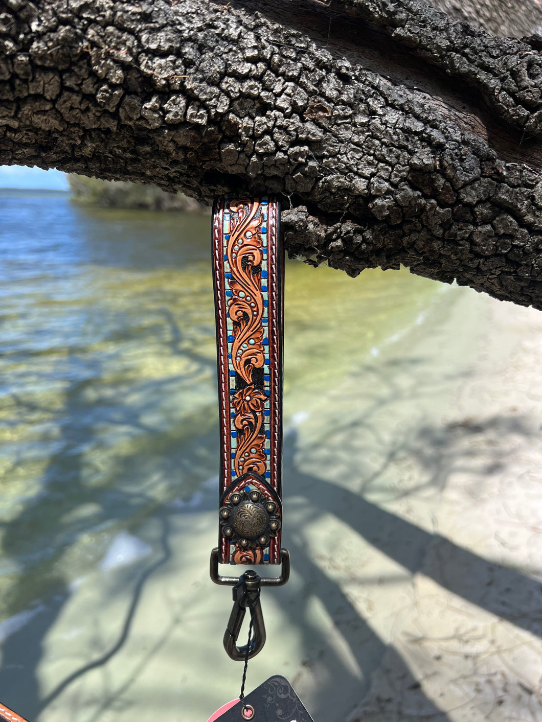 Blue Tooled KeyRing