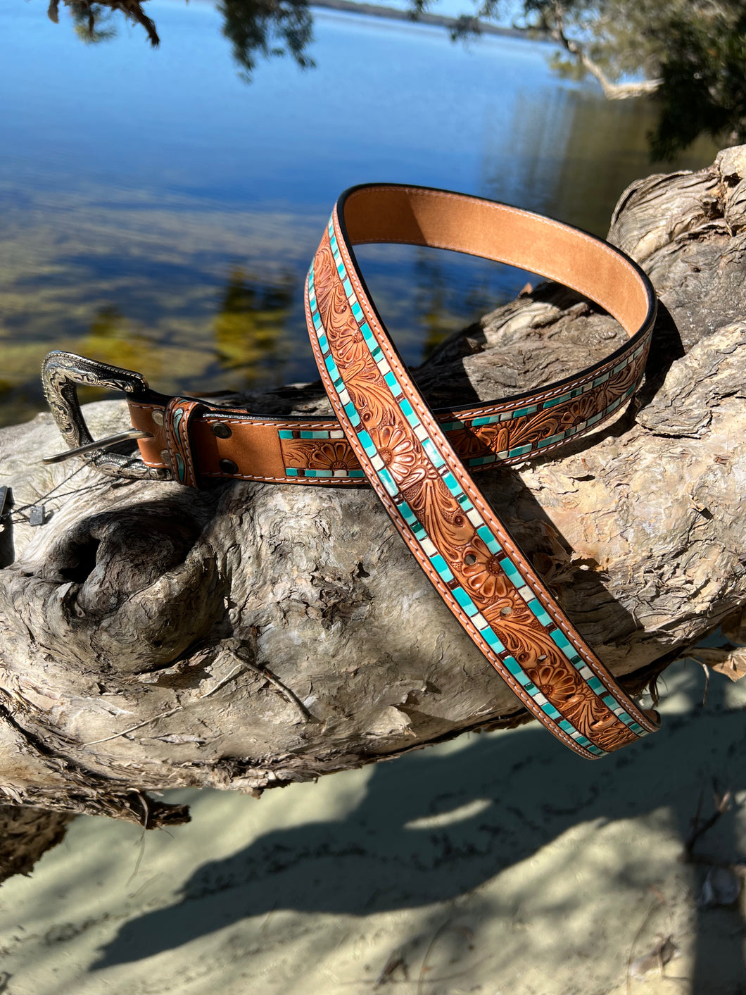 Aqua Tooled Belt